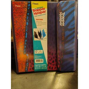 Mead Trapper Keeper '80s retro animal print new